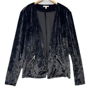 Maurices Size XL Crushed Velvet Moto Blazer Whimsigoth Mobwife Emo Moto Jacket